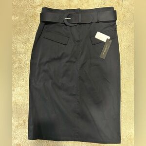 DONNA KARAN belted pencil skirt